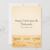 Aangepaste Gelukkig Pasen Bunnies Schilderen Roze  Feestdagenkaart (Achterkant)