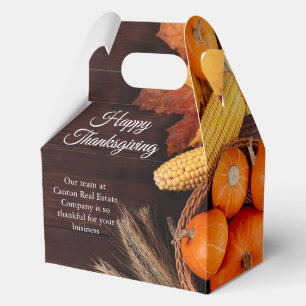 Aangepaste Gelukkig Thanksgiving Pompoenen Bedrijf Bedankdoosjes