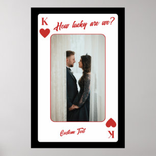 Aangepaste Gelukkig Verliefd Foto Speelkaart Poster