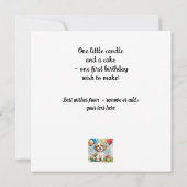 Aangepaste Gelukkige 1e Verjaardag Gefeliciteerd,  Kaart (Achterkant)