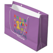 Aangepaste gelukkige 1e verjaardag grote cadeautas (Voorkant Gekanteld)