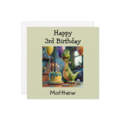 Aangepaste gelukkige 3e verjaardag gefeliciteerd,  kaart (Voorkant / Achterkant in situ)