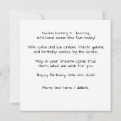 Aangepaste gelukkige 3e verjaardag gefeliciteerd,  kaart (Achterkant)