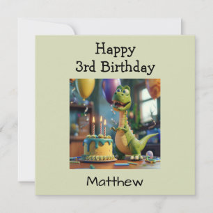 Aangepaste gelukkige 3e verjaardag gefeliciteerd, kaart