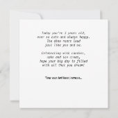 Aangepaste gelukkige 3e verjaardag gefeliciteerd,  kaart (Achterkant)