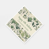 Aangepaste Gelukkige 60e Verjaardag Moderne Groene Servet (Hoek)