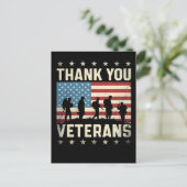 Aangepaste gelukkige dag van de veteranen! Dank U Feestdagenkaart (Staand voorkant)