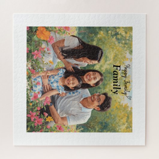 Aangepaste Gelukkige Familie Legpuzzel (Horizontaal)