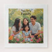 Aangepaste Gelukkige Familie Legpuzzel (Verticaal)