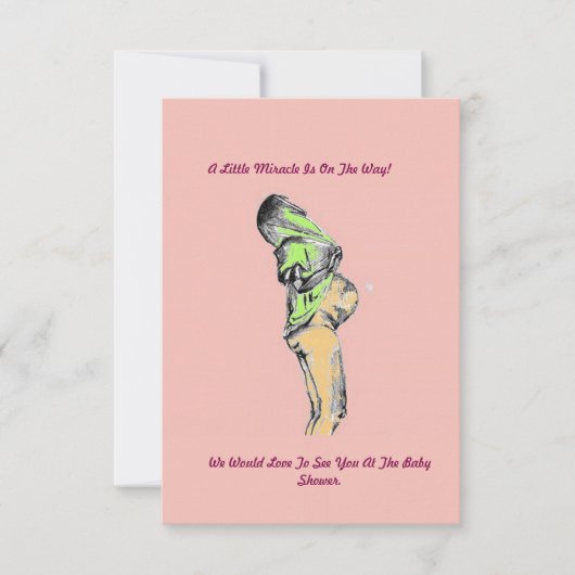 Aangepaste Gelukkige moeder baby douche uitnodigin (Voorkant)