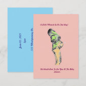 Aangepaste Gelukkige moeder baby douche uitnodigin (Voorkant / Achterkant)