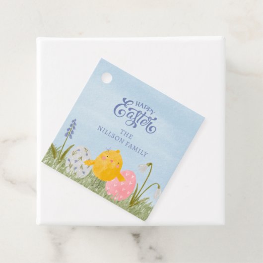 Aangepaste Gelukkige Pasen schattig Bedankjes Labels (In situ)