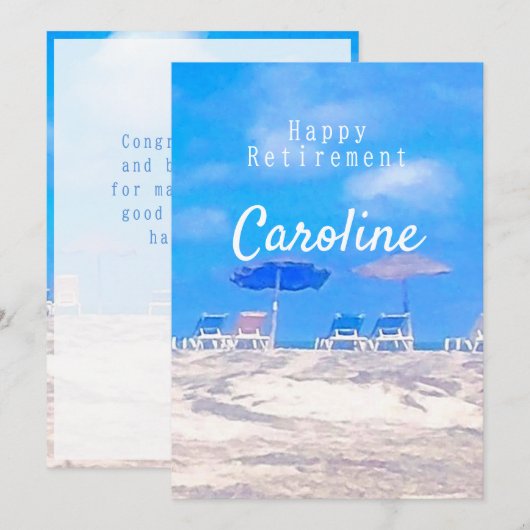 Aangepaste gelukkige pensionering (Voorkant / Achterkant)