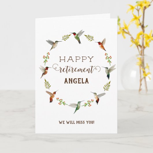 Aangepaste gelukkige pensionering kaart (Gele Bloem)