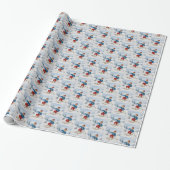 Aangepaste Gelukkige Skier Cadeaupapier (Uitgerold)
