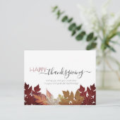 Aangepaste Gelukkige Thanksgiving Bericht Personee Briefkaart (Staand voorkant)