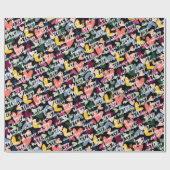 Aangepaste, gelukkige Valentijns ik hou van je har Cadeaupapier (Vlak)