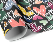 Aangepaste, gelukkige Valentijns ik hou van je har Cadeaupapier (Rol Hoek)