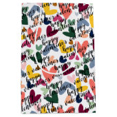 Aangepaste, gelukkige Valentijns ik hou van je har Medium Cadeauzakje (Voorkant)