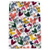 Aangepaste, gelukkige Valentijns ik hou van je har Medium Cadeauzakje (Achterkant)