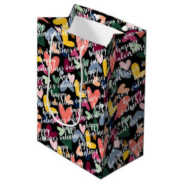 Aangepaste, gelukkige Valentijns ik hou van je har Medium Cadeauzakje