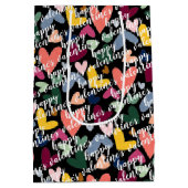 Aangepaste, gelukkige Valentijns ik hou van je har Medium Cadeauzakje (Achterkant)