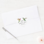 Aangepaste Gelukkige Valentijnsdag Kolibries Hart Sticker (Envelop)
