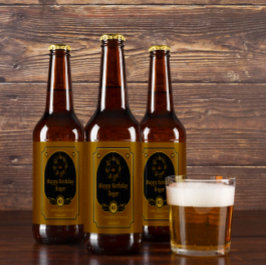 Aangepaste Gelukkige Verjaardag Aan Een Vriend Ged Bier Etiket