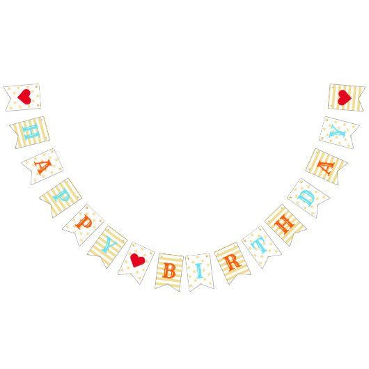 Aangepaste Gelukkige Verjaardag Faux Gouden Sterre Vlaggetjes (Alle)