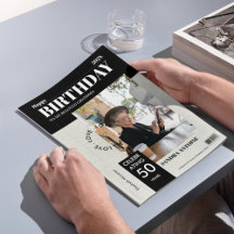 Aangepaste gelukkige verjaardag fototijdschrift om