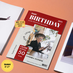 Aangepaste gelukkige verjaardag fototijdschrift om