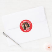 Aangepaste gelukkige verjaardag Gepersonaliseerde  Ronde Sticker (Envelop)