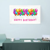 Aangepaste gelukkige verjaardag met ballonnen spandoek (Beurs)