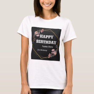 Aangepaste gelukkige verjaardag tekst afbeelding w t-shirt