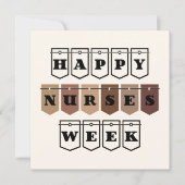 Aangepaste Gelukkige Verpleegkundigen Week Verplee Bedankkaart (Voorkant)