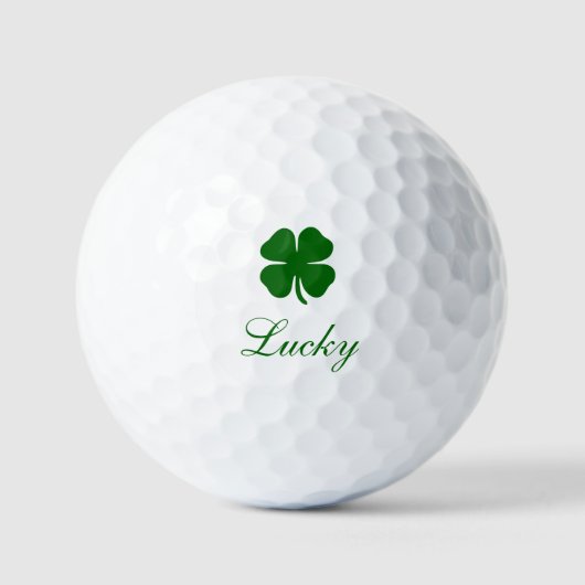 Aangepaste Geluks Klaver Golfballen (Voorkant)
