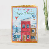 Aangepaste Geluks Vrije Tijd Feestdagen Kaart (Voorkant)