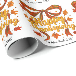 Aangepaste gelukskaart voor Thanksgiving Cadeaupapier