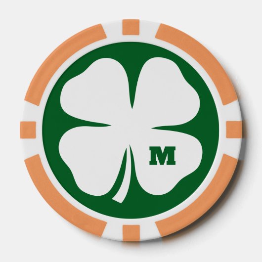 Aangepaste geluksklaver poker chip golfbal markers (Voorkant)