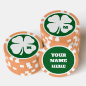 Aangepaste geluksklaver poker chip golfbal markers (Opstapeling)