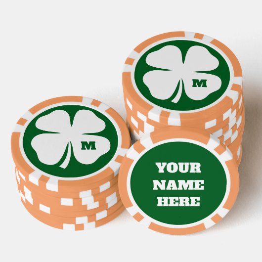 Aangepaste geluksklaver poker chip golfbal markers (Opstapeling)