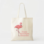 Aangepaste gelukwensen voor pensionering Roze Flam Tote Bag (Voorkant)