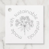 Aangepaste “Gemaakt met duurzame materialen” Eco-l Bedankjes Labels (Voorkant)