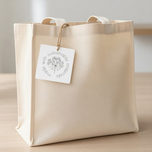 Aangepaste “Gemaakt met duurzame materialen” Eco-l Bedankjes Labels