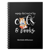 Aangepaste GEMAKKELIJK AFGELEID DOOR KATTEN EN BOE Notitieboek (Voorkant)