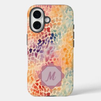 Aangepaste gemarkeerde elegante waterverf iPhone 16 hoesje