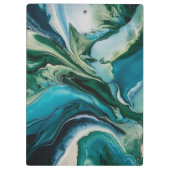 Aangepaste gemarmerde hars met monogram klembord (Achterkant)