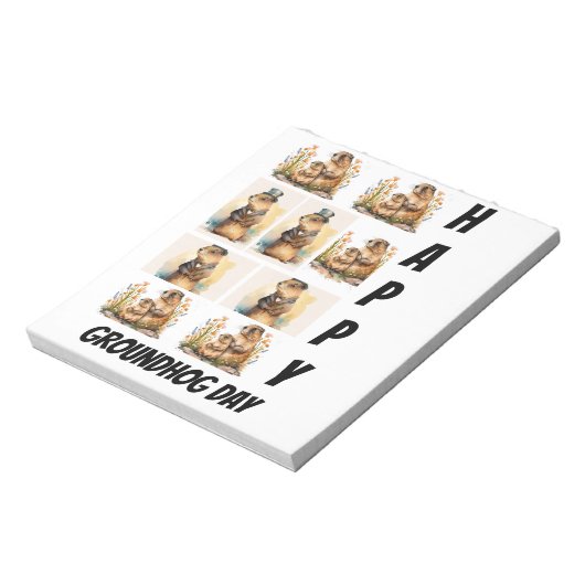 Aangepaste gematigde aardhog Dag 9 Fotocollage Notitieblok (Linkerzijde)