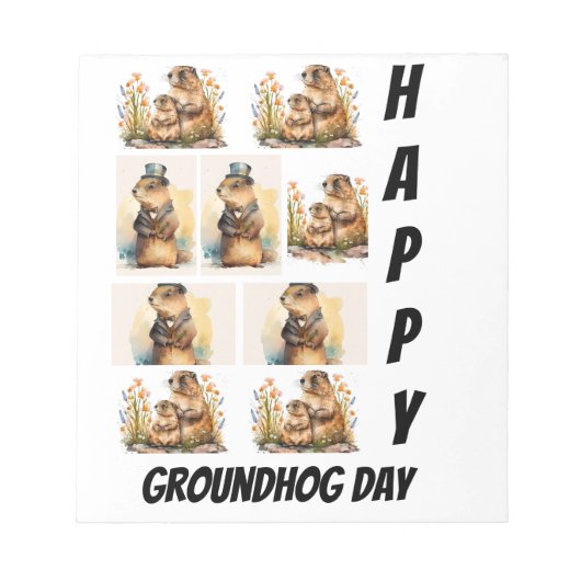 Aangepaste gematigde aardhog Dag 9 Fotocollage Notitieblok (Voorkant)