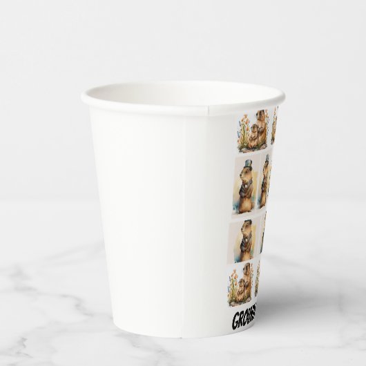 Aangepaste gematigde aardhog Dag 9 Fotocollage Papieren Bekers (Rechts)